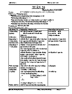 Giáo án tổng hợp lớp 1 - Trường tiểu học Hoa Thuỷ - Năm 2016 - 2017 - Tuần 20