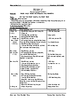 Giáo án tổng hợp lớp 2, học kì I - Năm 2015 - 2016 - Tuần 17