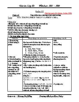 Giáo án tổng hợp lớp 2, học kì II - Năm 2015 - 2016 - Tuần 27