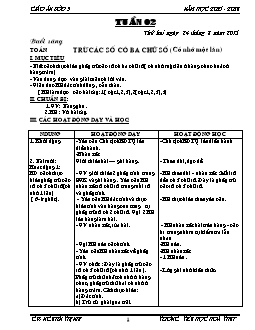 Giáo án tổng hợp lớp 3 - Trường tiểu học Hoa Thuỷ - Năm 2015 - 2016 - Tuần 2