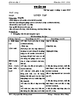 Giáo án tổng hợp lớp 3 - Trường tiểu học Hoa Thuỷ - Năm 2015 - 2016 - Tuần 30