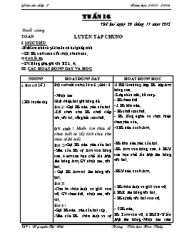 Giáo án tổng hợp lớp 3 - Trường tiểu học Hoa Thuỷ - Năm 2015 - 2016 - Tuần 16