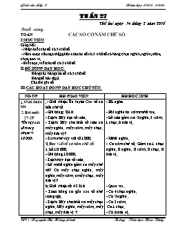 Giáo án tổng hợp lớp 3 - Trường tiểu học Hoa Thuỷ - Năm 2015 - 2016 - Tuần 27