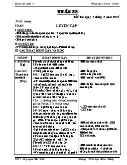 Giáo án tổng hợp lớp 3 - Trường tiểu học Hoa Thuỷ - Năm 2015 - 2016 - Tuần 23