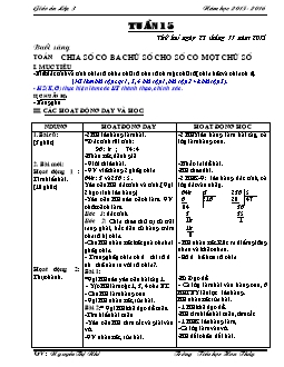 Giáo án tổng hợp lớp 3 - Trường tiểu học Hoa Thuỷ - Năm 2015 - 2016 - Tuần 15