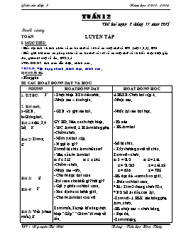 Giáo án tổng hợp lớp 3 - Trường tiểu học Hoa Thuỷ - Năm 2015 - 2016 - Tuần 12