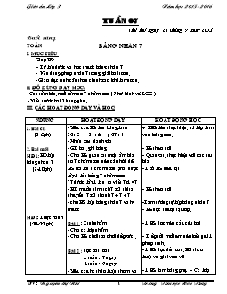 Giáo án tổng hợp lớp 3 - Trường tiểu học Hoa Thuỷ - Năm 2015 - 2016 - Tuần 7