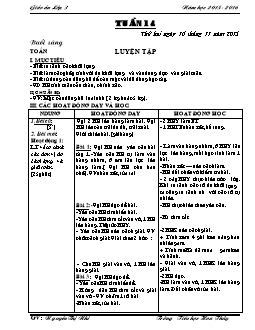 Giáo án tổng hợp lớp 3 - Trường tiểu học Hoa Thuỷ - Năm 2015 - 2016 - Tuần 14
