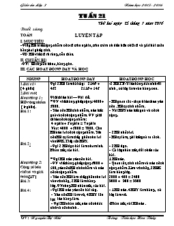 Giáo án tổng hợp lớp 3 - Trường tiểu học Hoa Thuỷ - Năm 2015 - 2016 - Tuần 21