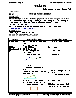 Giáo án tổng hợp lớp 3 - Trường tiểu học Hoa Thuỷ - Năm 2015 - 2016 - Tuần 3