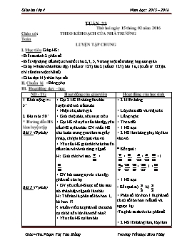 Giáo án tổng hợp lớp 4, học kì II - Trường tiểu học Hoa Thuỷ - Năm 2015 - 2016 - Tuần 23