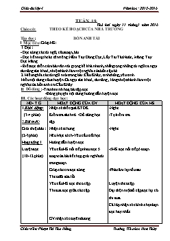 Giáo án tổng hợp lớp 4, học kì II - Trường tiểu học Hoa Thuỷ - Năm 2015 - 2016 - Tuần 19