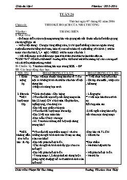 Giáo án tổng hợp lớp 4, học kì II - Trường tiểu học Hoa Thuỷ - Năm 2015 - 2016 - Tuần 26