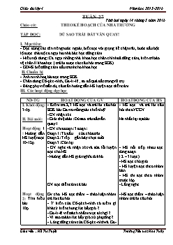 Giáo án tổng hợp lớp 4, học kì II - Trường tiểu học Hoa Thuỷ - Năm 2015 - 2016 - Tuần 27