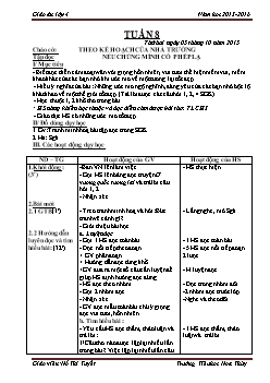 Giáo án tổng hợp lớp 4 - Trường tiểu học Hoa Thuỷ - Năm 2015 - 2016 - Tuần 8