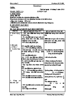 Giáo án Tổng hợp lớp 5, học kì II - Năm 2015 - 2016 - Trường Tiểu học Hoa Thủy - Tuần 27