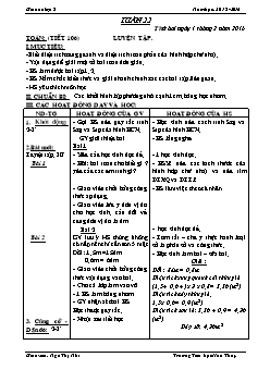 Giáo án Tổng hợp lớp 5, học kì II - Năm 2015 - 2016 - Trường Tiểu học Hoa Thủy - Tuần 22