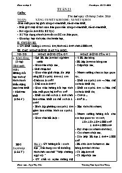 Giáo án Tổng hợp lớp 5, học kì II - Năm 2015 - 2016 - Trường Tiểu học Hoa Thủy - Tuần 23