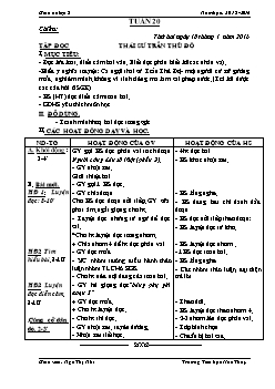 Giáo án Tổng hợp lớp 5, học kì II - Năm 2015 - 2016 - Trường Tiểu học Hoa Thủy - Tuần 20
