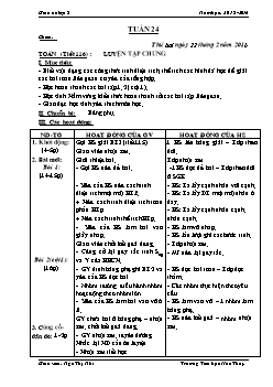 Giáo án Tổng hợp lớp 5, học kì II - Năm 2015 - 2016 - Trường Tiểu học Hoa Thủy - Tuần 24