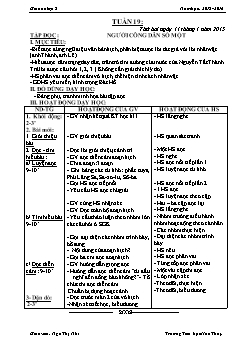 Giáo án Tổng hợp lớp 5, học kì II - Năm 2015 - 2016 - Trường Tiểu học Hoa Thủy - Tuần 19