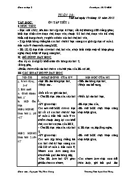 Giáo án Tổng hợp lớp 5 - Năm 2015 - 2016 - Trường Tiểu học Hoa Thủy - Tuần 10