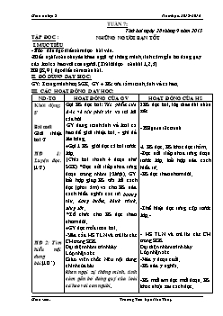 Giáo án Tổng hợp lớp 5 - Năm 2015 - 2016 - Trường Tiểu học Hoa Thủy - Tuần 7