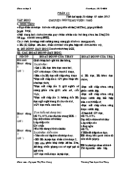 Giáo án Tổng hợp lớp 5 - Năm 2015 - 2016 - Trường Tiểu học Hoa Thủy - Tuần 11