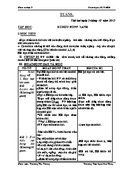 Giáo án Tổng hợp lớp 5 - Năm 2015 - 2016 - Trường Tiểu học Hoa Thủy - Tuần 8