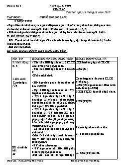 Giáo án Tổng hợp lớp 5 - Năm 2015 - 2016 - Trường Tiểu học Hoa Thủy - Tuần 14