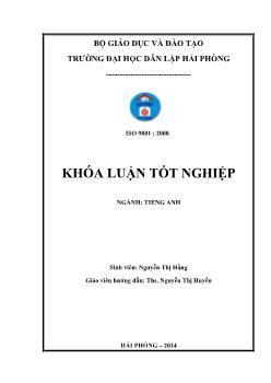 Khóa luận A study on common pronunciation mistakes faced by first year English majors at Haiphong Private University