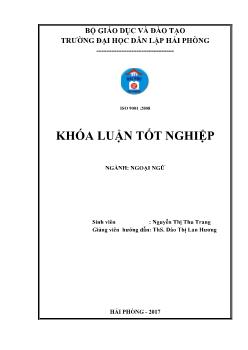 Khóa luận A study on the translation of noun phrases in the weather forecasts from English into Vietnamese