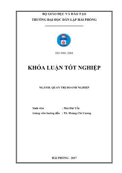 Khóa luận Giải pháp nâng cao hiệu quả kinh doanh tại Công ty TNHH Quảng Thành Việt Nam