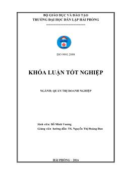 Khóa luận Giải pháp phát triển nguồn nhân lực tại Công ty TNHH Quảng Thành Việt Nam