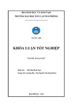 Khóa luận Using projects to motivate 1st English major students to speak