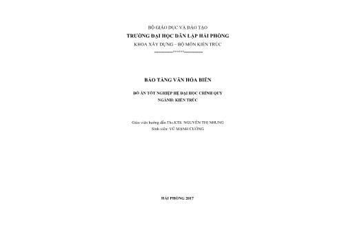 Đồ án Bảo tàng văn hóa biển