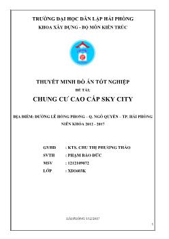 Đồ án Chung cư cao cấp Sky city