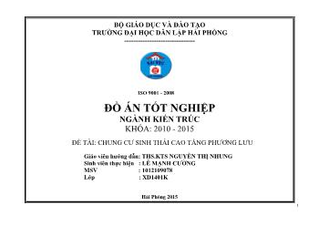 Đồ án Chung cư sinh thái cao tầng Phương Lưu