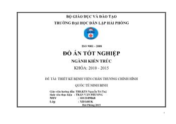 Đồ án Thiết kế bệnh viện chấn thương chỉnh hình Quốc tế Ninh Binh