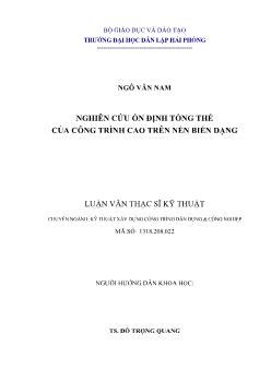 Luận văn Nghiên cứu ổn định tổng thể của công trình cao trên nền biến dạng