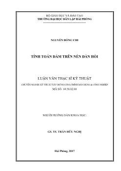 Luận văn Tính toán dầm trên nền đàn hồi