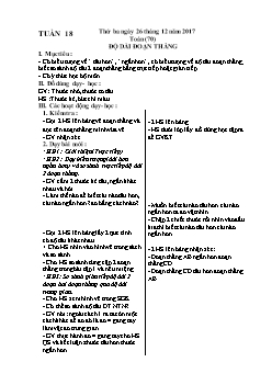 Giáo án các môn khối 1 năm 2017 - 2018 - Tuần 18
