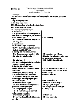 Giáo án các môn khối 1 năm 2017 - 2018 - Tuần 22