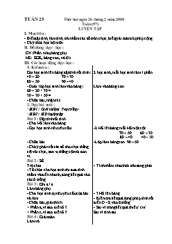 Giáo án các môn khối 1 năm 2017 - 2018 - Tuần 25