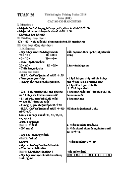 Giáo án các môn khối 1 năm 2017 - 2018 - Tuần 26