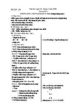 Giáo án các môn khối 1 năm 2017 - 2018 - Tuần 29