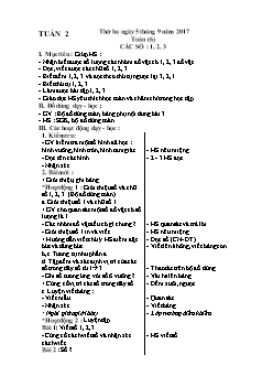 Giáo án các môn khối 1 năm 2017 - 2018 - Tuần 2