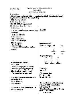 Giáo án các môn khối 1 năm 2017 - 2018 - Tuần 32