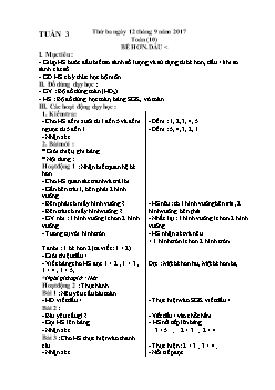 Giáo án các môn khối 1 năm 2017 - 2018 - Tuần 3