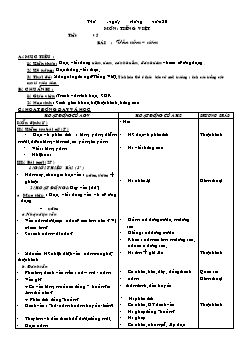 Giáo án các môn khối 1 - Tuần 15